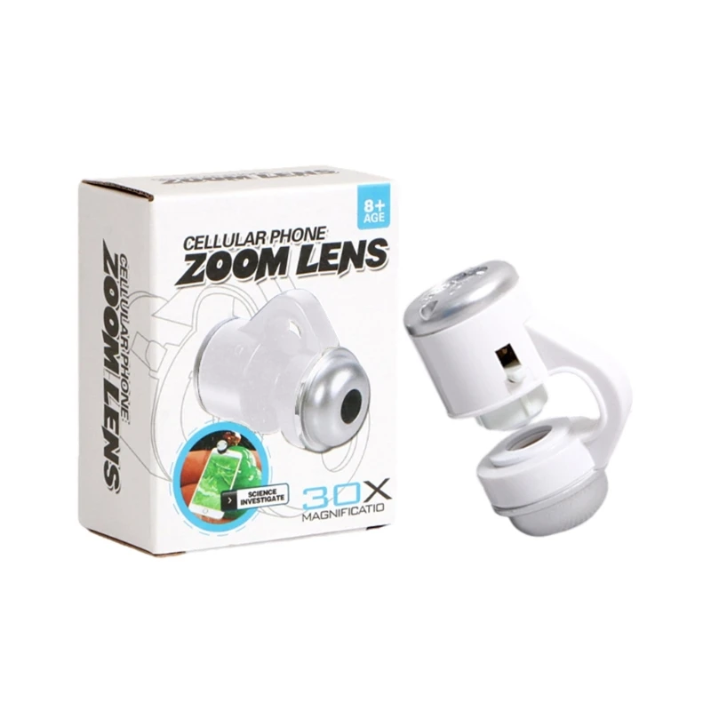 30X Magnification Microscope LED Light with Clip for Smartphones 203C