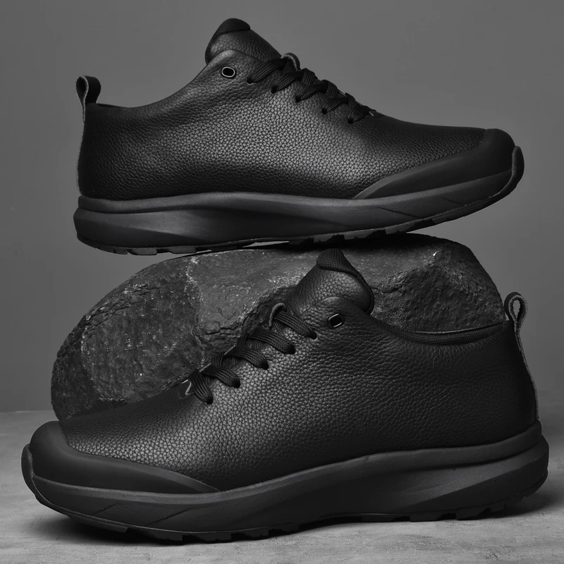 

Осенне-зимняя мужская обувь на толстой подошве, нескользящая, легкая, с защитой от ударов, дышащая, высококачественная спортивная обувь для отдыха