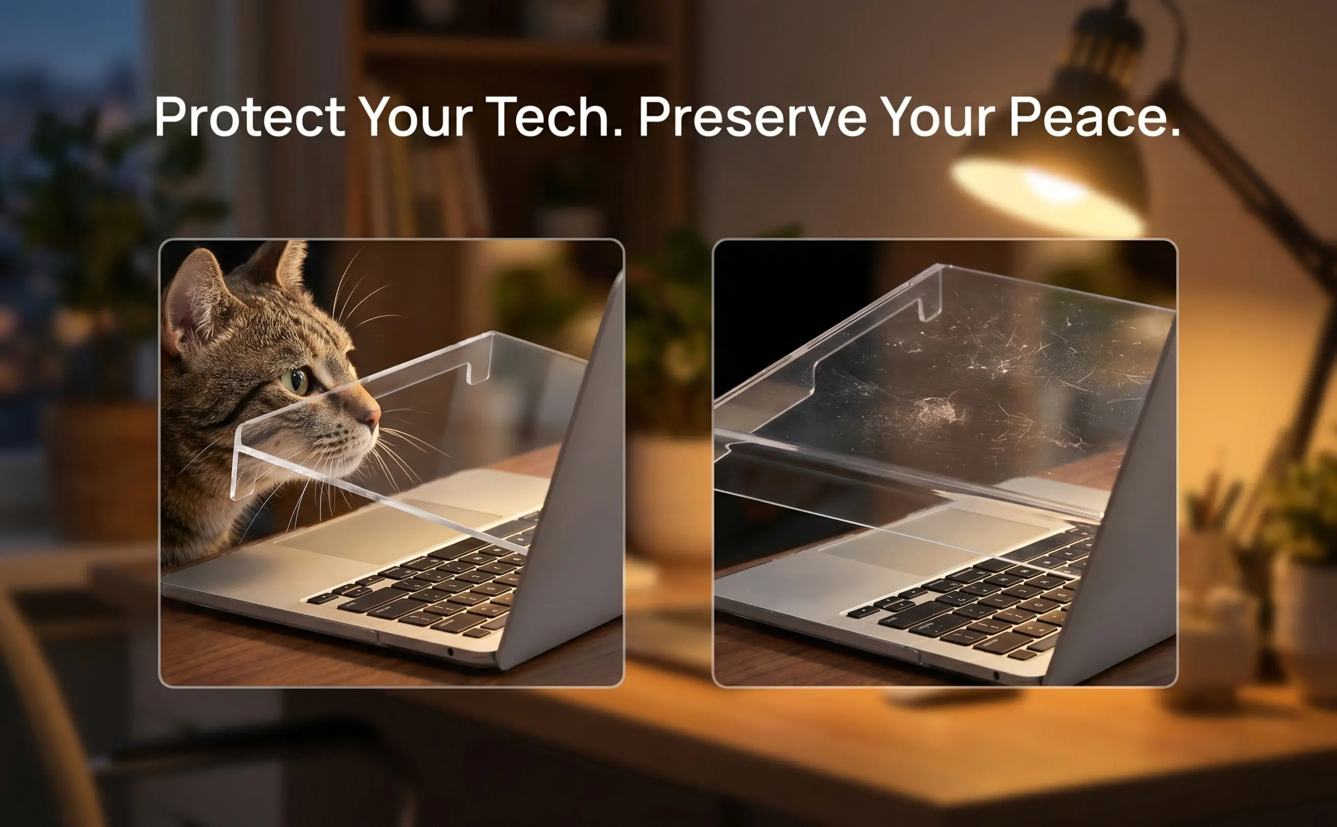 High Quality Acrylic Keyboard Cover Clear Scratch Resistant Washable Reusable Protective Cover for Laptop Desktop Keyboards