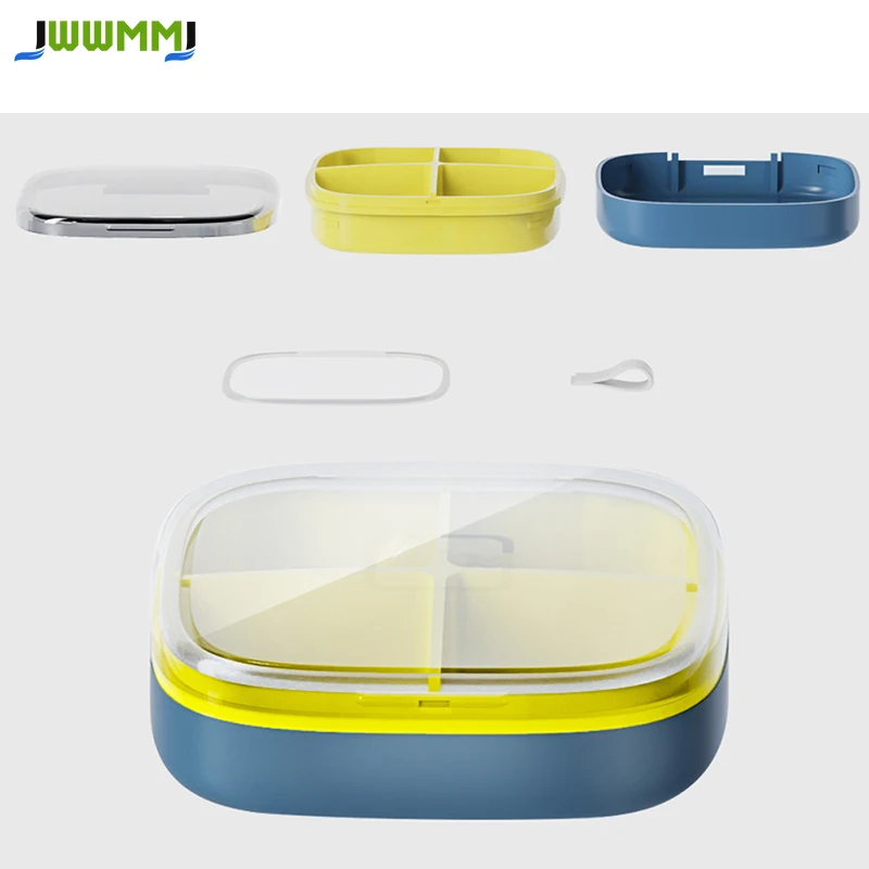 1Pcs WeeklyTravel Pill Organizer Moisture Proof,Airtight Pill Box Case Daily Pill Storage Container for Vitamin,Fish Oil,Capsule