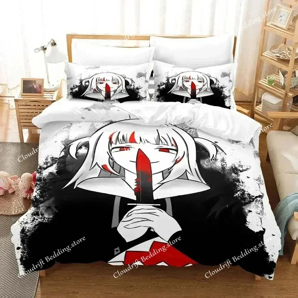 Gawr Gura Reflect Fanart holoMyth Bedding Set Duvet Cover Bed Set Quilt Cover Pillowcase Comforter king Queen Size Boys Adult026