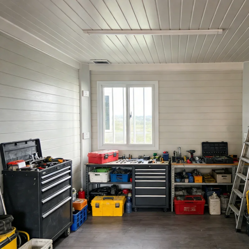 FOODLINE Container Garage Portable Movable Container Garage For Temporary Vehicle Parking Construction Site Use
