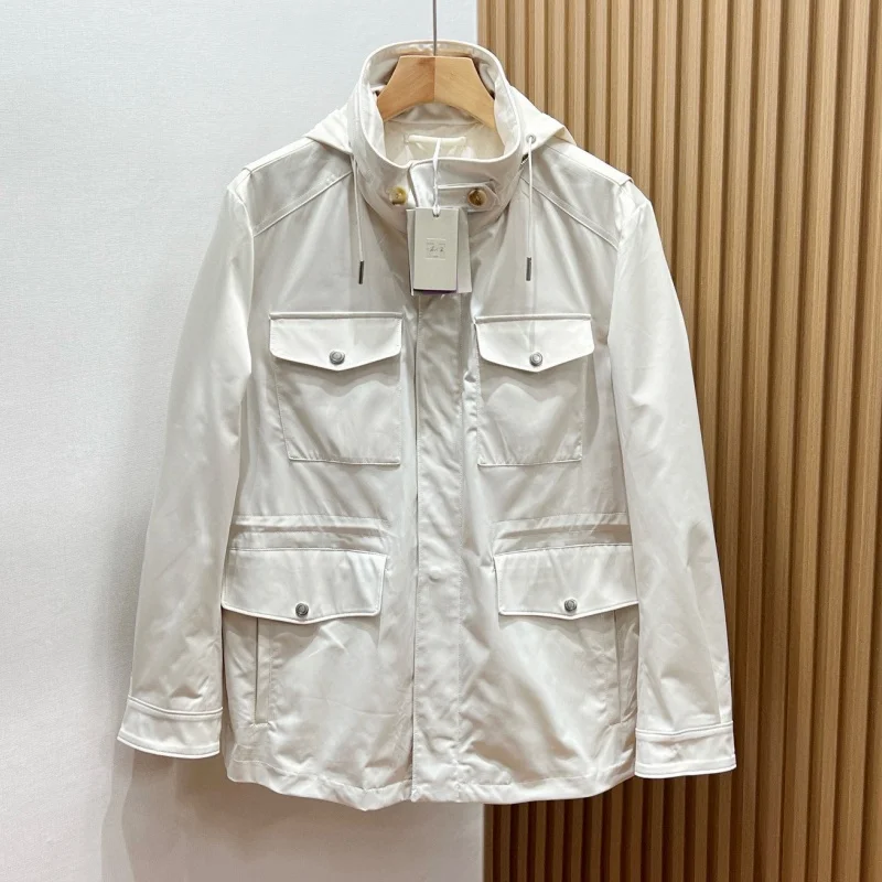 

2025 Sport Utility Men's Utility Satin Fabric Unique Design Fashion Style Coat