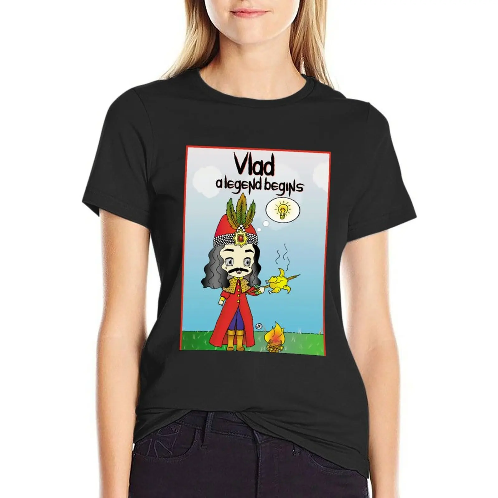 

Evil Cuteness - Vlad Tepes T-Shirt vintage animal print blanks black t-shirts for Women