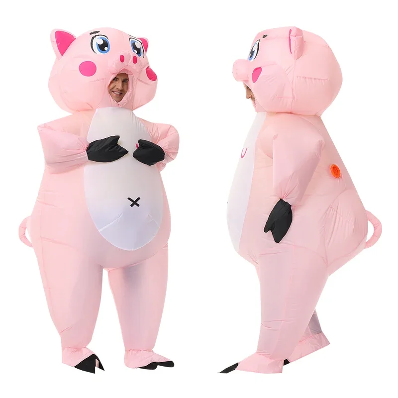 زي تنكري قابل للنفخ للكبار ، أزياء هالوين للحيوانات ، هدية حفلة عيد ميلاد بوريم ، لعبة مستديرة