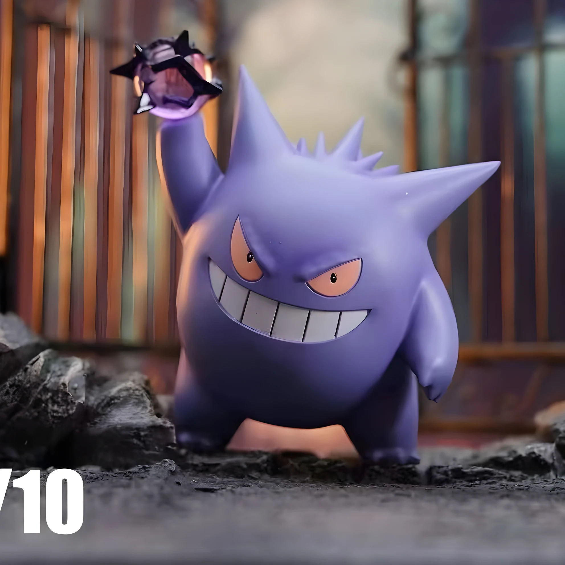 Figurine Pokemon Gengar, modèle d'anime japonais, mini figurine d'action, jouet pour décorations de voiture, collection de cadeaux d'anniversaire