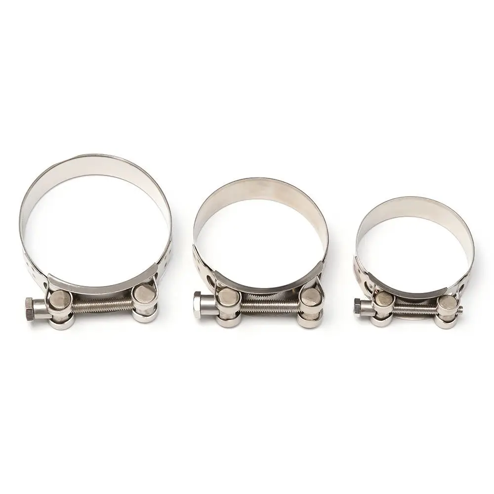 1pc New Useful Sealing Exhaust Repair Tool Hose Clamps T Bolt Pipe Clip Stainless Steel