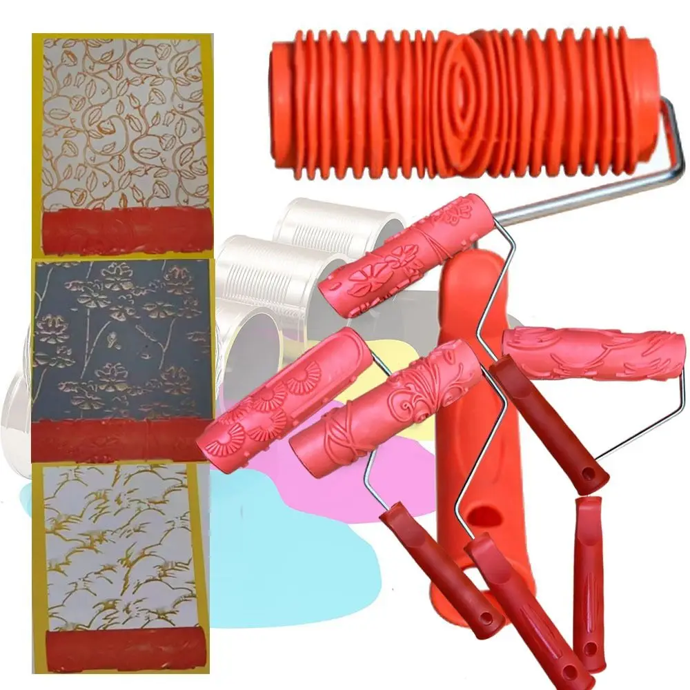 Arts Wood Grain Paint Roller Hand Tools DIY Imitation Wood Pattern Tool Home Decoration Wall Brush Paint Texture