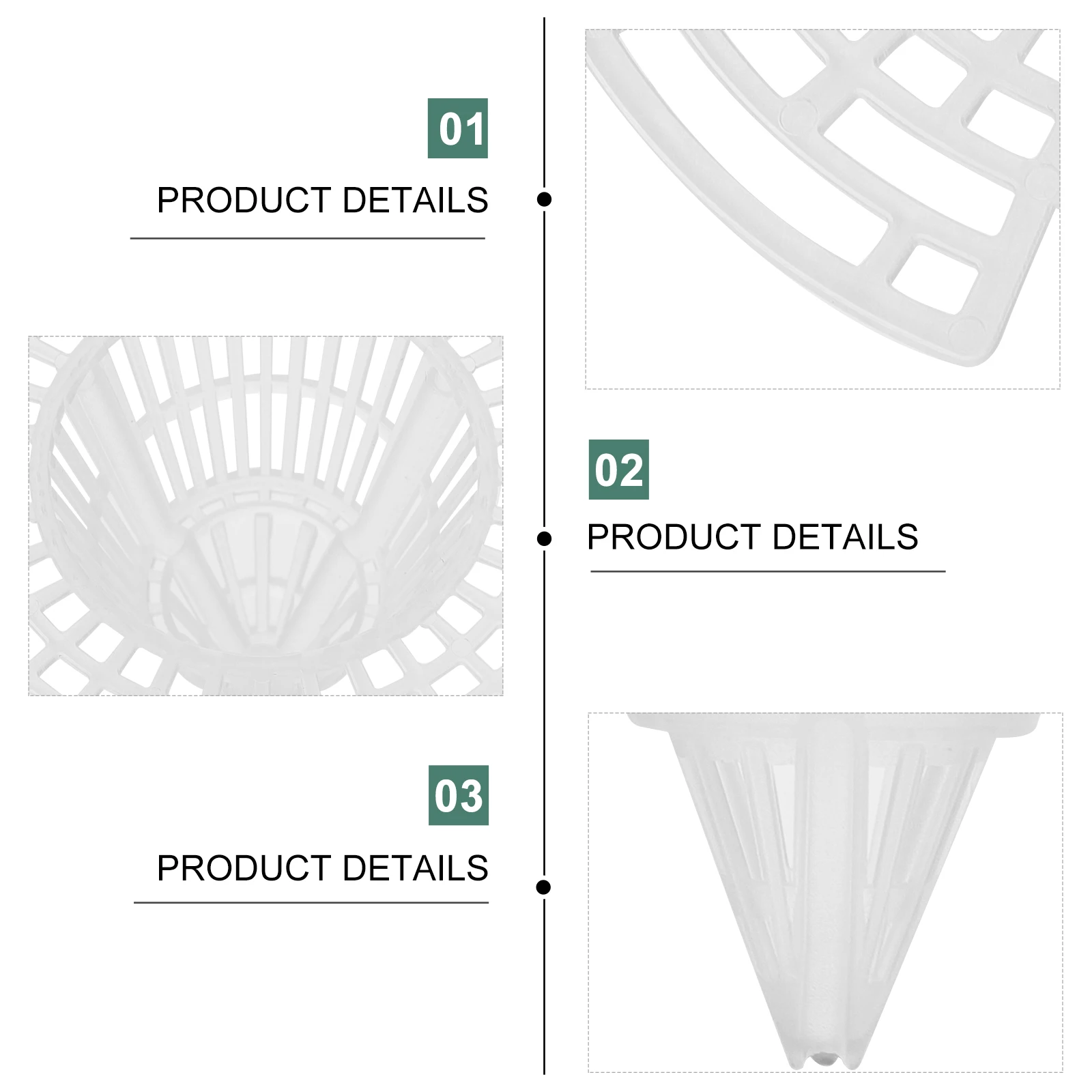 

20 Pcs Flowerpot Pads Plastic Pot Bottom Strainer Mesh Mat Hole Grid Bonsai Planter Pad Soil Leakage Prevention Gardening