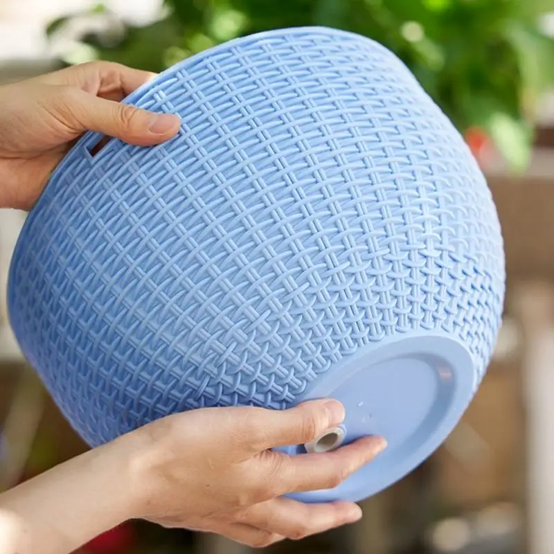 H8WB 실내 발코니 식물 홀더 강화 구조 지원 매달려 화분 바구니