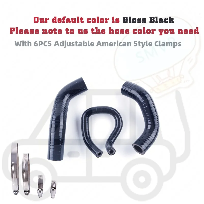 For 2006-2008 Kawasaki Ninja EX650 650R EX650R Car Accessories Tools Silicone Radiator Coolant Water Hoses Kit 3PCS 11 Colors