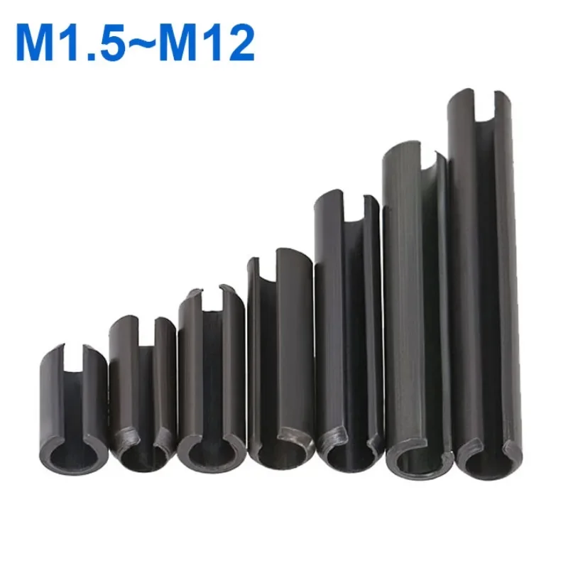 Exacpilles élastiques en acier au manganèse, goupille cylindrique, goupille fendue de positionnement, noir 65, M1.5, M2, M2.5, M3 figuré, M5, M6, M8, M10, M12