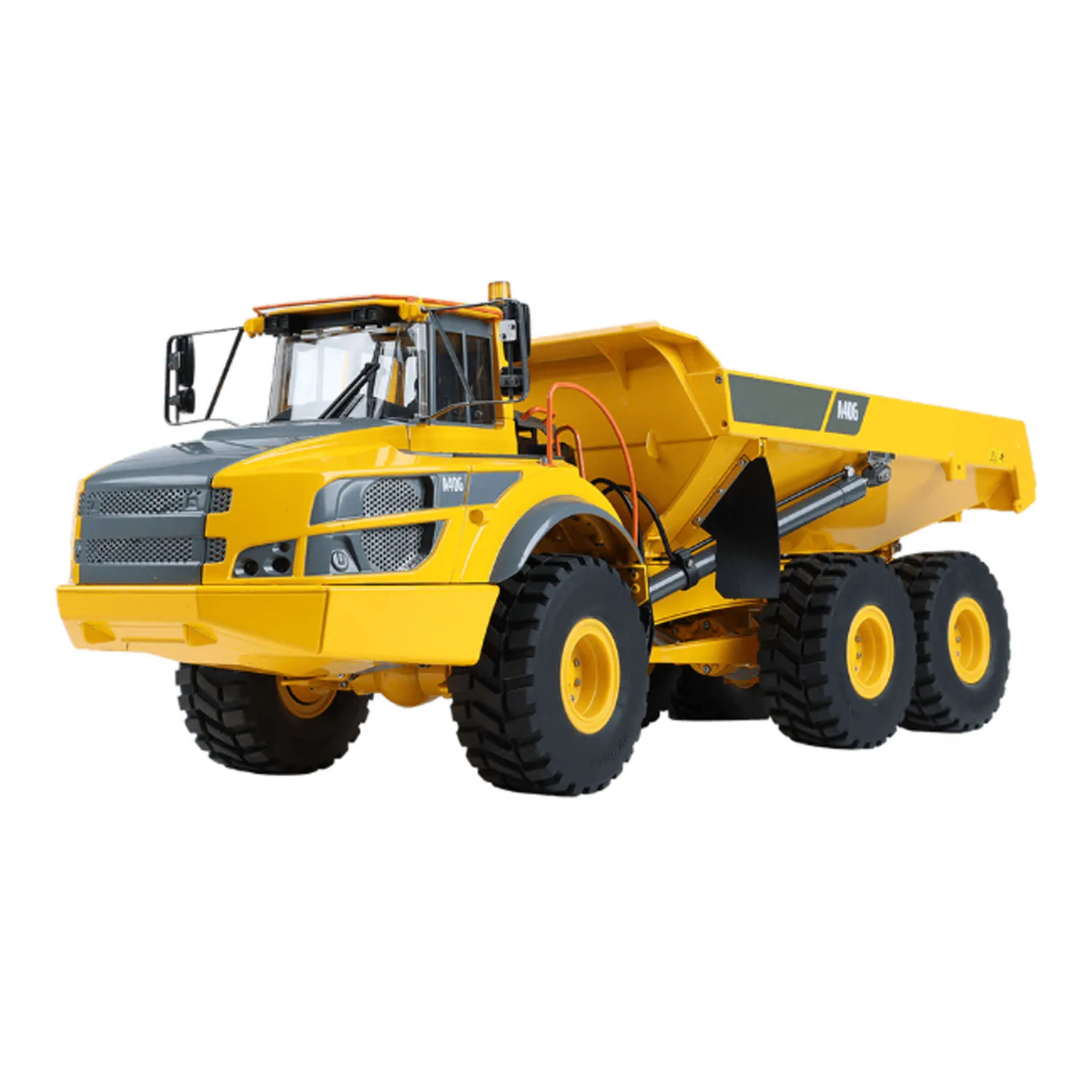 1/16 Metal DoubleE Remote Control Articulated Dumper 6WD Electric 10KG Load Capacity Openable Door Remote Control Truck Model