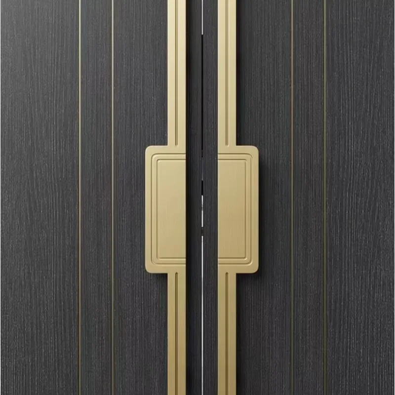 

Custom Simple Glass Door Door Handle Modern New Chinese Aluminum Alloy Semi-round Wooden Door Long Handle
