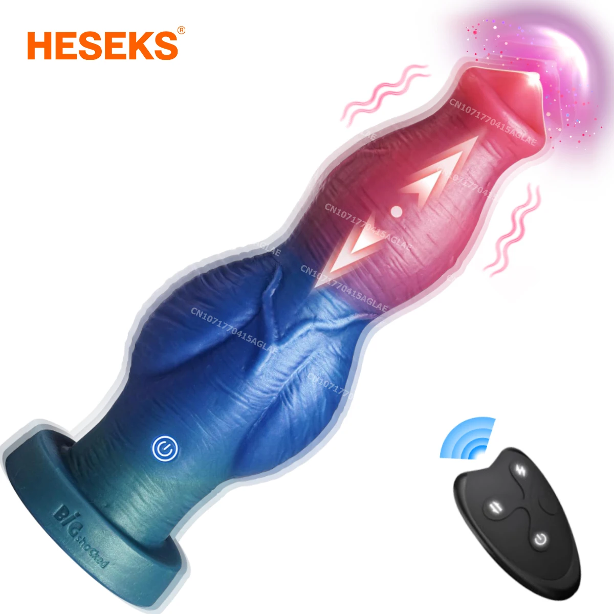 HESEKS Thrusting Dildo Vibrator Huge Thick Anal Vibrator Remote Control Monster Dildo Penis Suction Cup Sex Toys For Women 18+