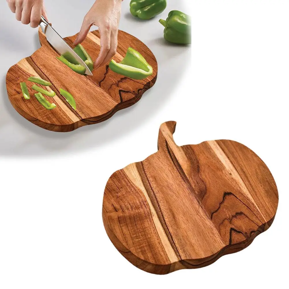 Pumpkin Shaped Acacia Wood Cutting Board Wooden Fruit Kitchen Breadboard And Cheese Board Western Style Steak ﻿ Tools A3I8