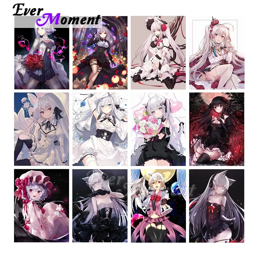 

Ever Moment Diamond Painting Japanese Anime Cartoon Cute Girl Beauty Square Round Stones Sexy Gift DIY 5D ASF2326