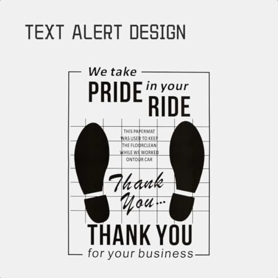 50PCS Paper Floor Mats for CarsThickened 19.29x15.35  Floor Mats for Cars Avoid Soiled Mat with Dirt Sand Oil Universal Car Flo