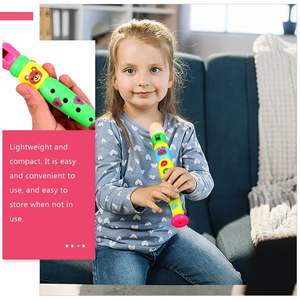 

2pcs 6-Hole Recorder For Kids Beginner Clarinet Instrument Plastic Wind Musical Instrument Lightweight Easy To Play Practice