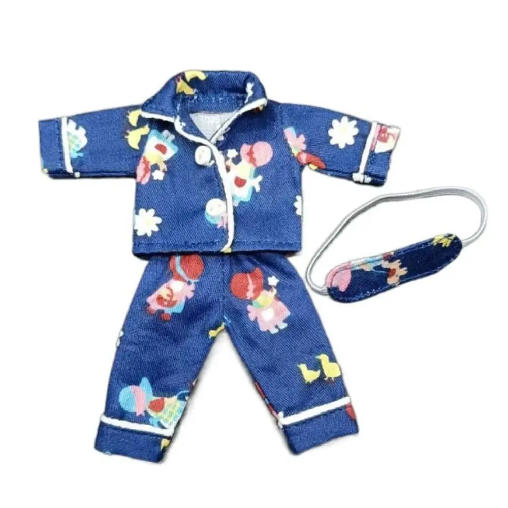 

Doll Accessories Shirt Pants Doll Pajamas Dress Up Changing Ob11 Sleep Clothes Eye Mask Causal Obitsu 11 Clothes 1/12 BJD Doll