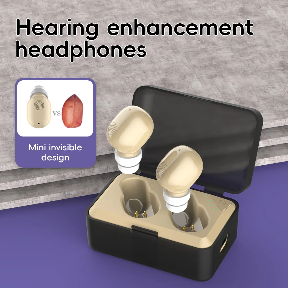 

Перезаряжаемый усилитель звука высокой четкости для измерения потери слуха, встроенный аккумулятор для телевизора/устреча/путешествий