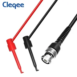 Cleqee P1007 BNC Male Plug To Dual Test Hook Clip Coaxial Cable Mini Grabbers Test Lead BNC Cable 500V/5A 120CM