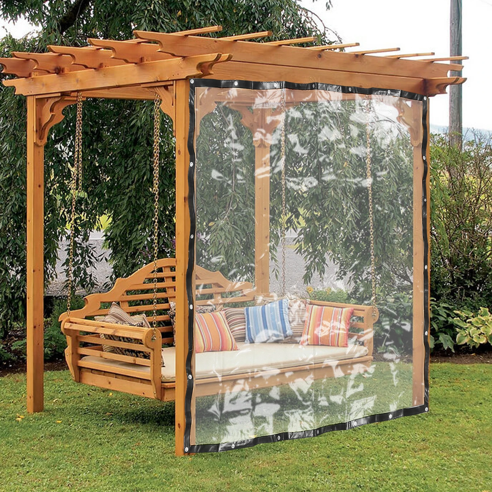 

Прозрачный виниловый брезент для патио, уличная прозрачная брезентная занавеска, прозрачный брезент из ПВХ на открытом воздухе