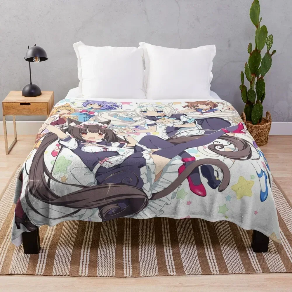 

Nekopara 3 Throw Blanket Multi Use Warm Blanket for Living Room Bedroom