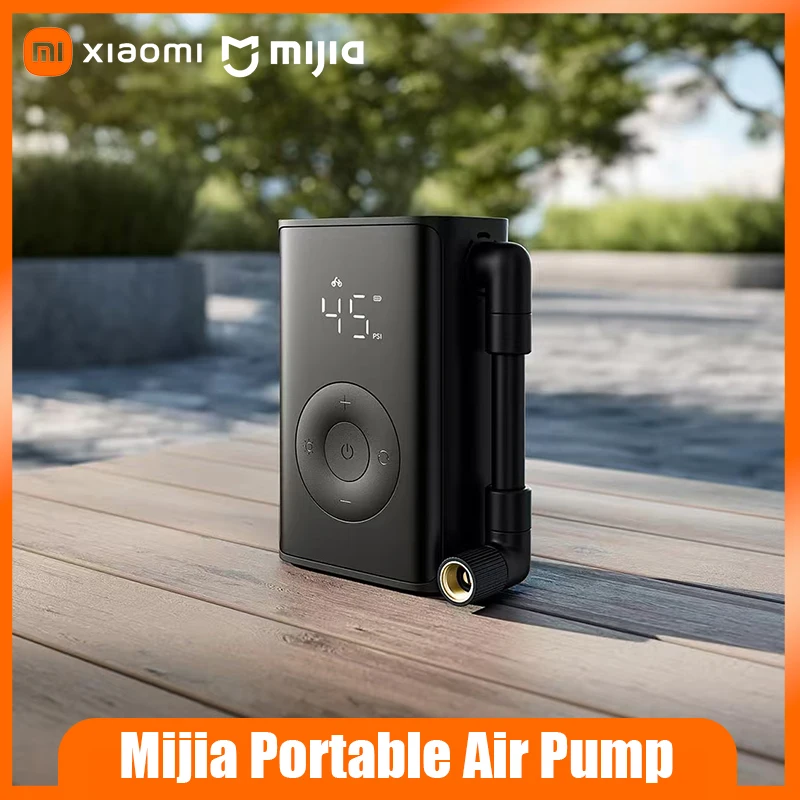

Xiaomi Mijia Portable Air Pump Digital Display with Preset 150 PSI High Pressure Type-C Universal for Cars and Sports Balls