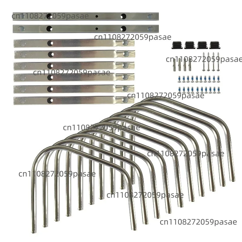 Bike Parking Rack | Space-saving floor-to-ceiling design for 6 bikes | Carbon Steel Silver Black150kg Load Capacity