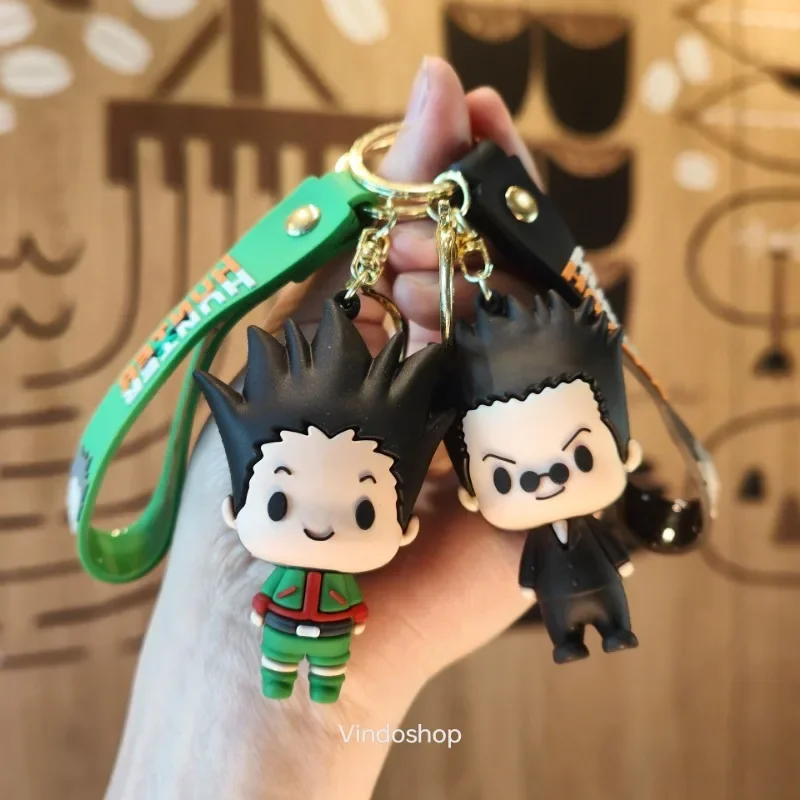 Full Time Hunter Hisoka ตัวอักษรพวงกุญแจอะนิเมะซิลิโคนนักเรียนกระเป๋าเป้สะพายหลังจี้อุปกรณ์เสริมของเล่นเด็กของขวัญวันเกิด