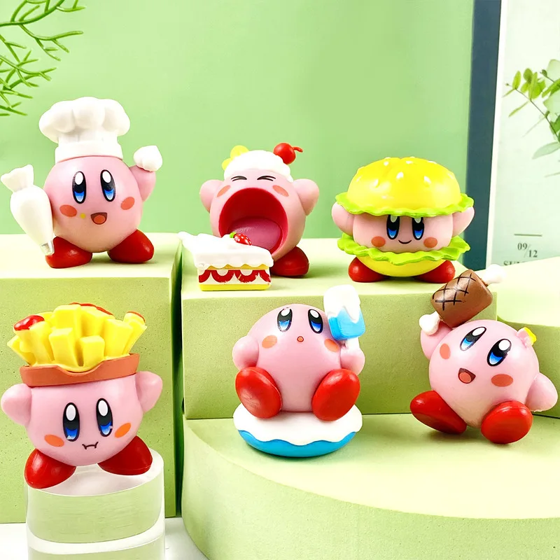 Anime Q-version Star Kirby Blind Box Handmade Beach Party Summer Surfing Tide Play Toy Ornament Baking Decoration Gift