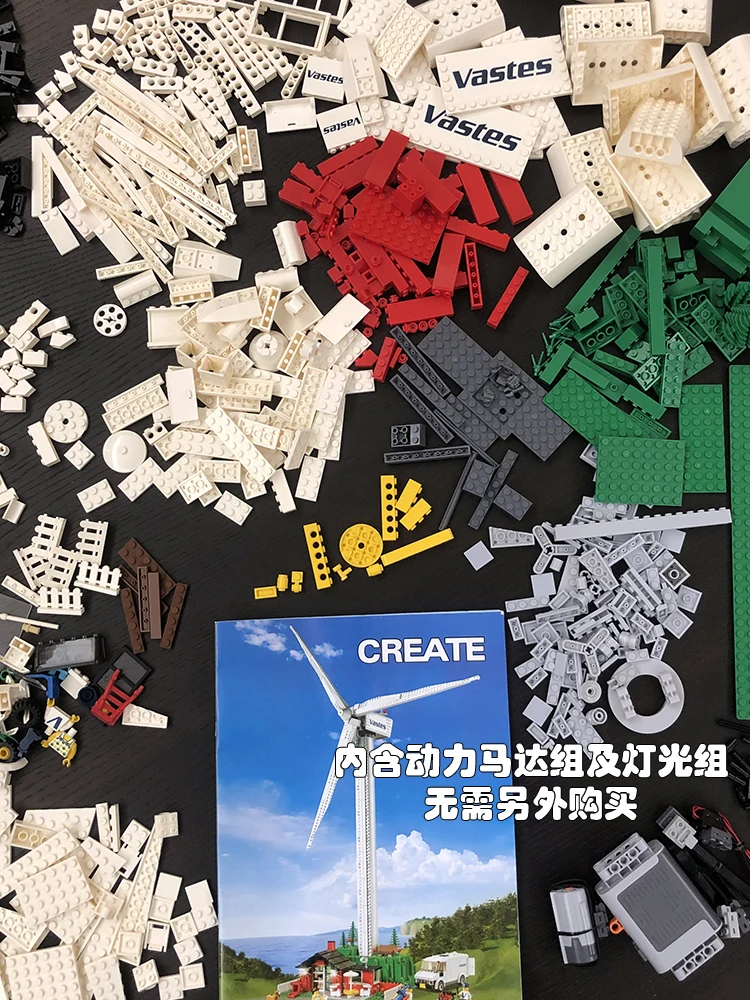 New Creative Series Vestas Wind Turbine Building Blocks PF Electric Windmill Generator Fit 10268 Bricks Toys For Boys Gifts