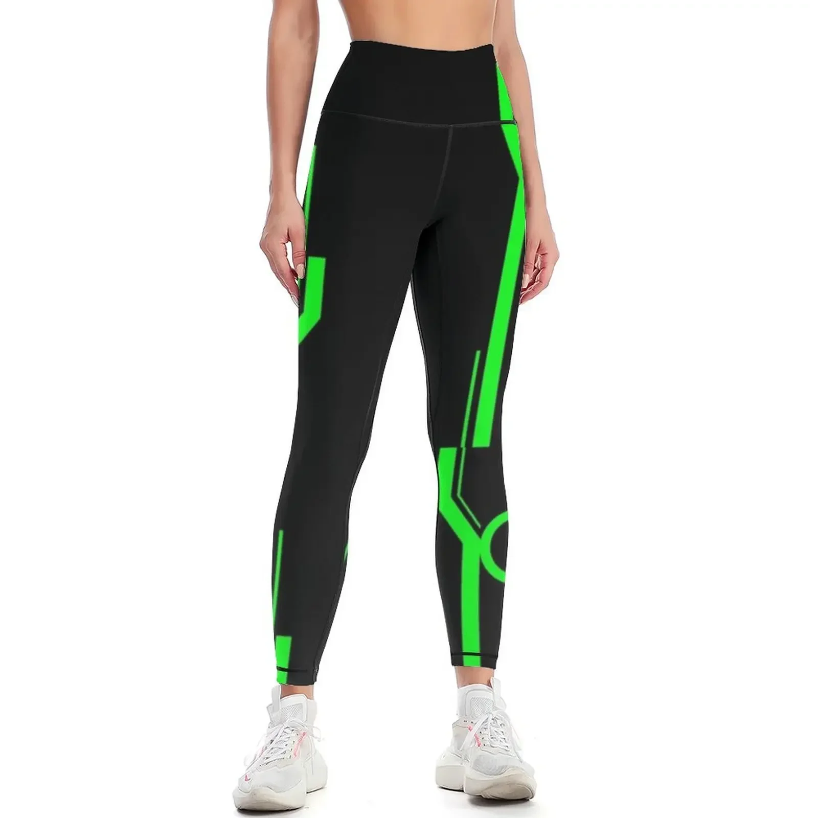 

Tron green Leggings gym's sportswear sports for gym flared push up fitness Womens Leggings