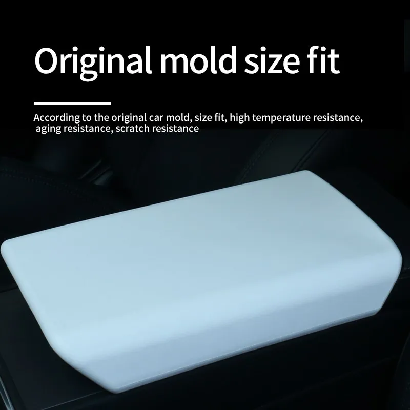 Central Control Armrest Box Protective Cover for Tesla Model 3 Highland 2024 TPE Non-slip Mat Protector Pad Interior Accessories