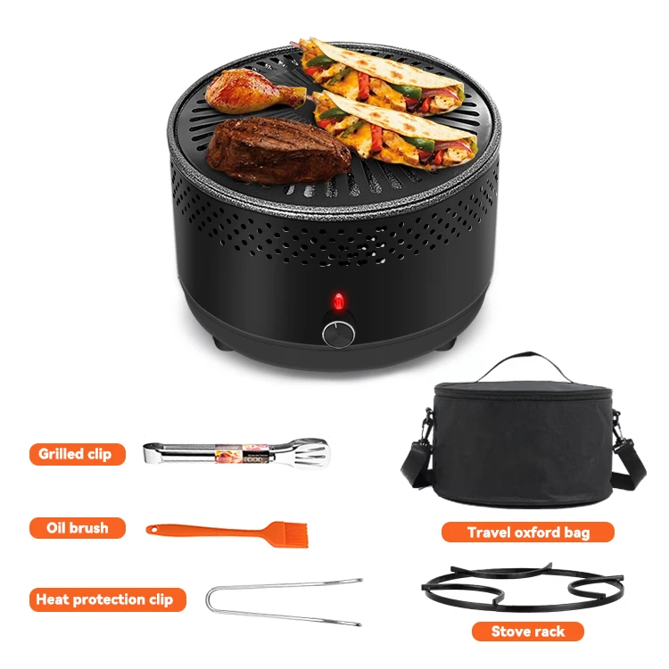 

tiktok hottest electric grill multifunctional portable barbecue grill Smokeless Tabletop Korean BBQ grills With Travel Bag