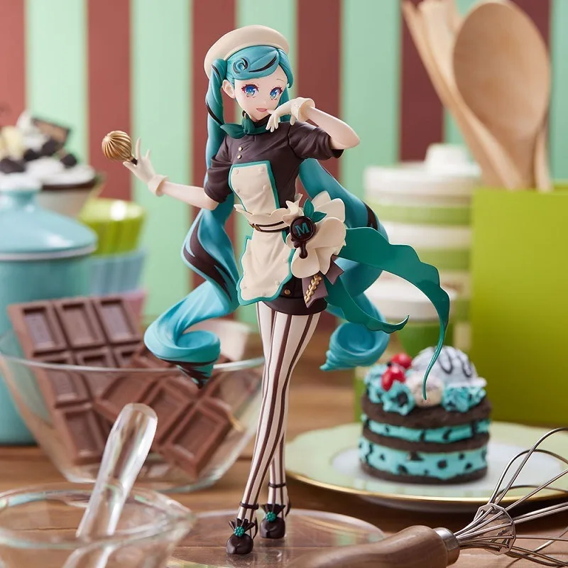 Anime Hatsune Miku rysunek Cartoon oryginalny Hatsune Miku Model ładna dziewczyna ozdoby na biurko zbieraj udekoruj prezent Anime rysunek