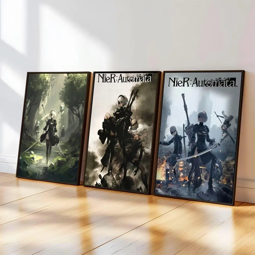 N-NieR Automata Poster, Musikalbum-Cover für Zimmer, Leinwandgemälde, Kunstdruck, Heimwanddekoration, Bild, Geschenk