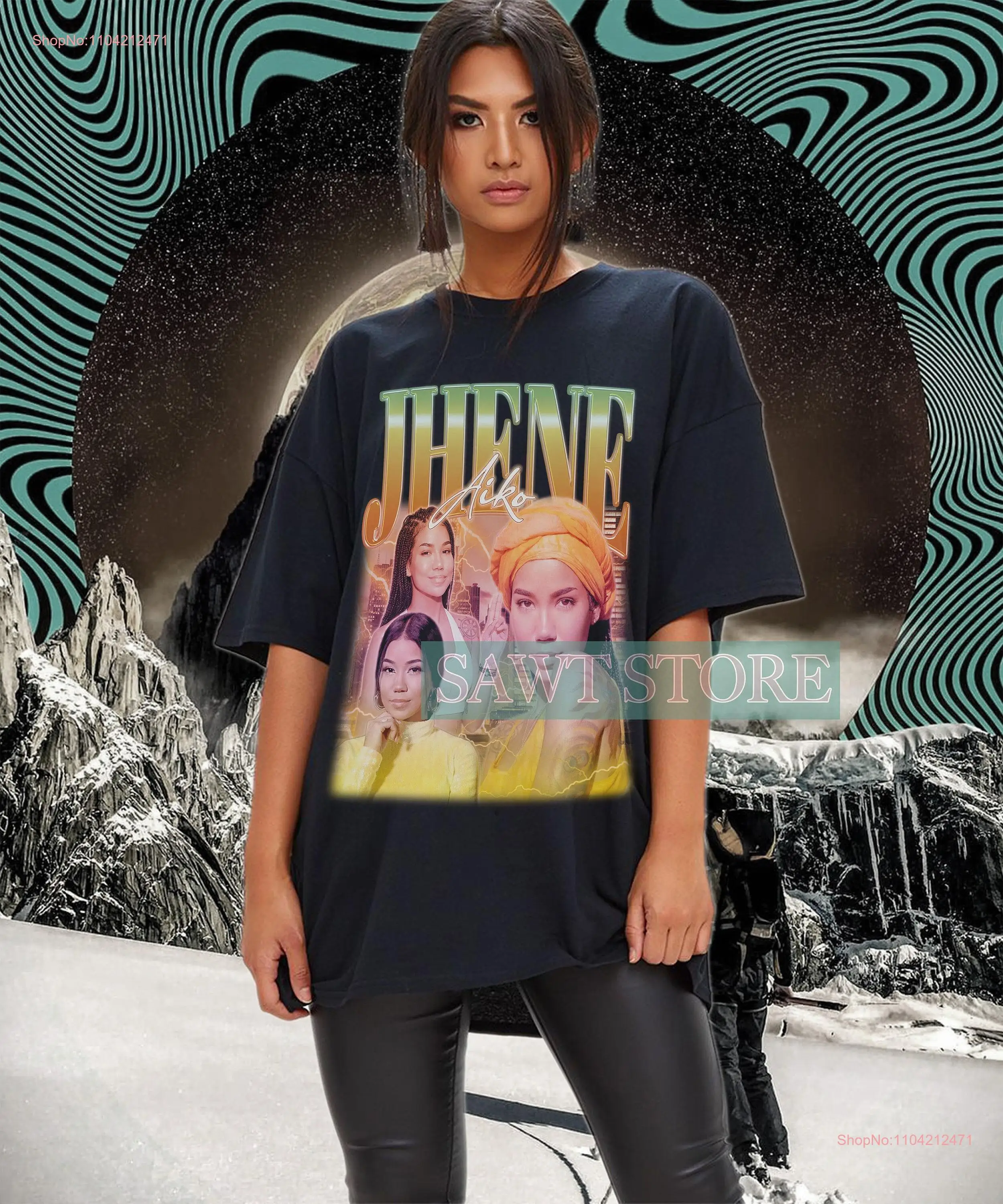 JHENE AIKO Efuru Chilombo T Shirt Vintage 90s rapper Retro Queen of RNB Souled Out long or short sleeves