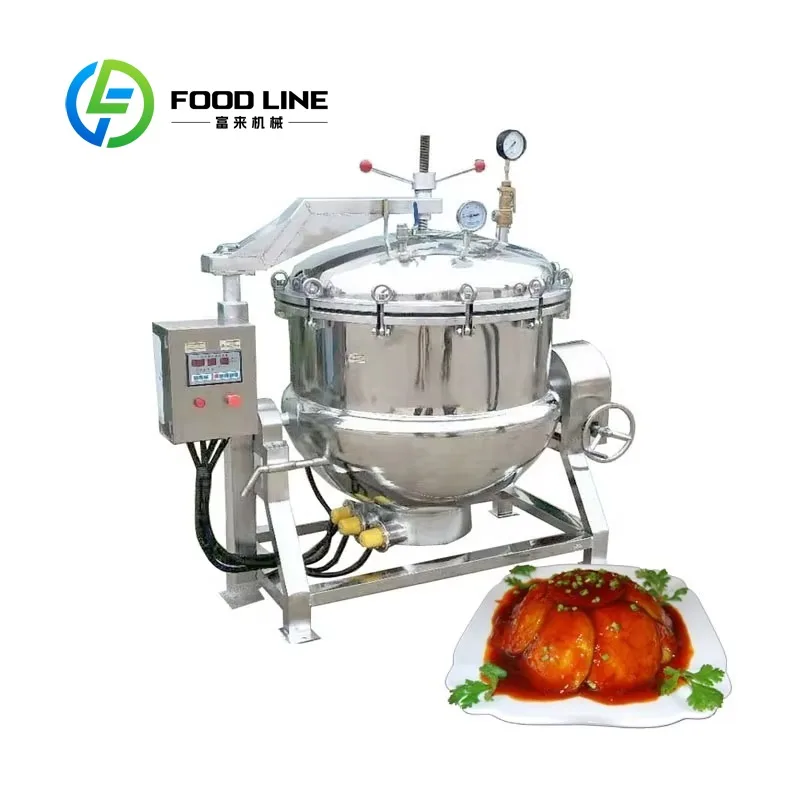 Customized Multiple Models 500L Electric Retort Machine Industrial High Pressure Vessel For Meat Broth Cooking Commercial
