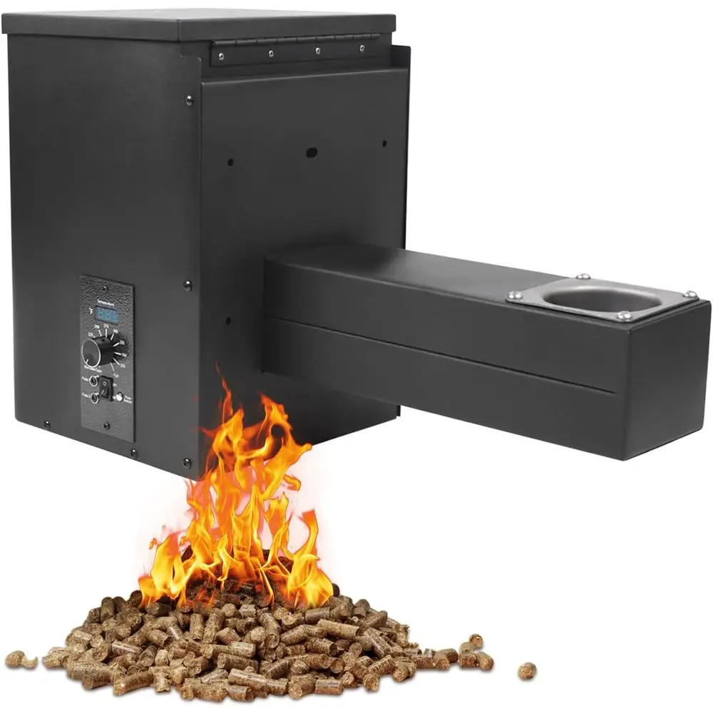 

Комплект для сборки пеллетного гриля-коптильни с электрическим управлением, тип с ручкой, с цифровым контроллером температуры