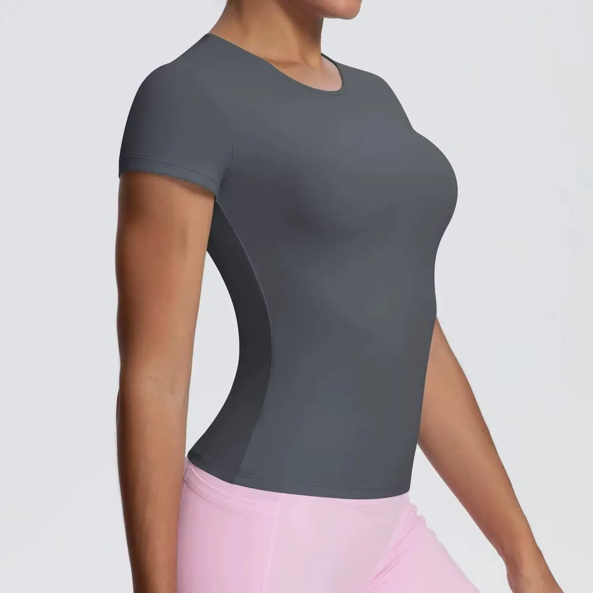 Women Yoga Top Sport Top Breathable Short Sleeve Yoga Shirt Fitness Clothes Tight Sport T Shirts Gym Top Running Active Wear ﻿