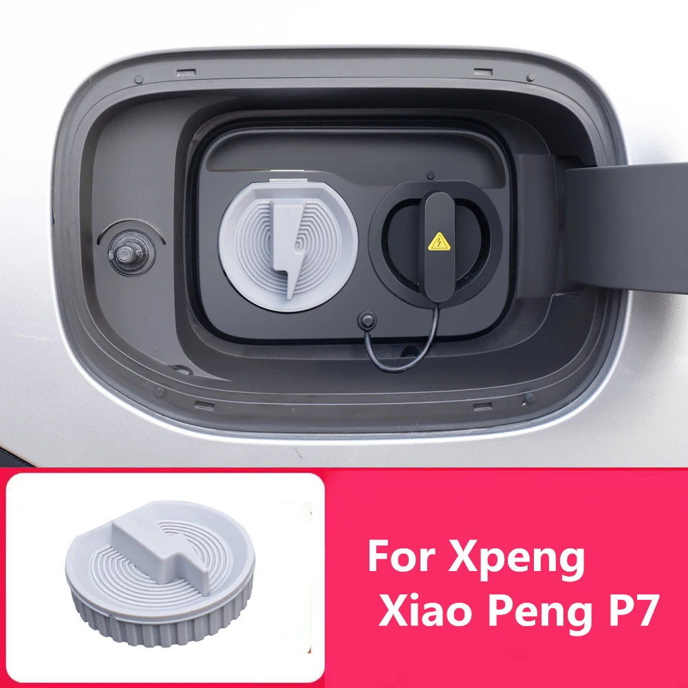 Fit For Xpeng Xiao Peng P7 2024 2025 Magnetic Charging Port Waterproof Cover Dustproof Protective Cover Black Accessories