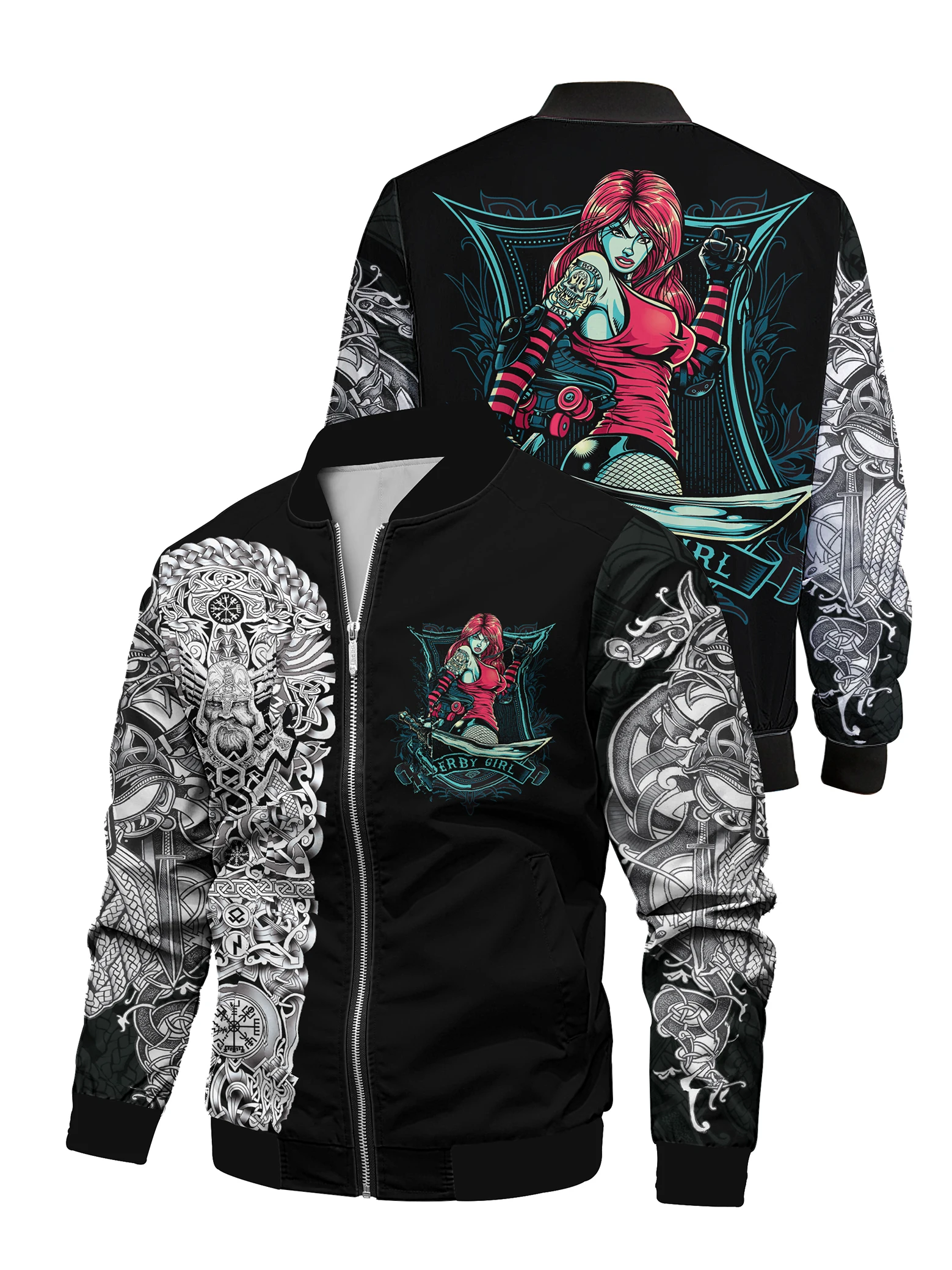 Moda digital impresso solto jaqueta de beisebol roupas americanas primavera e outono masculino casual cena festa hip-hop topo