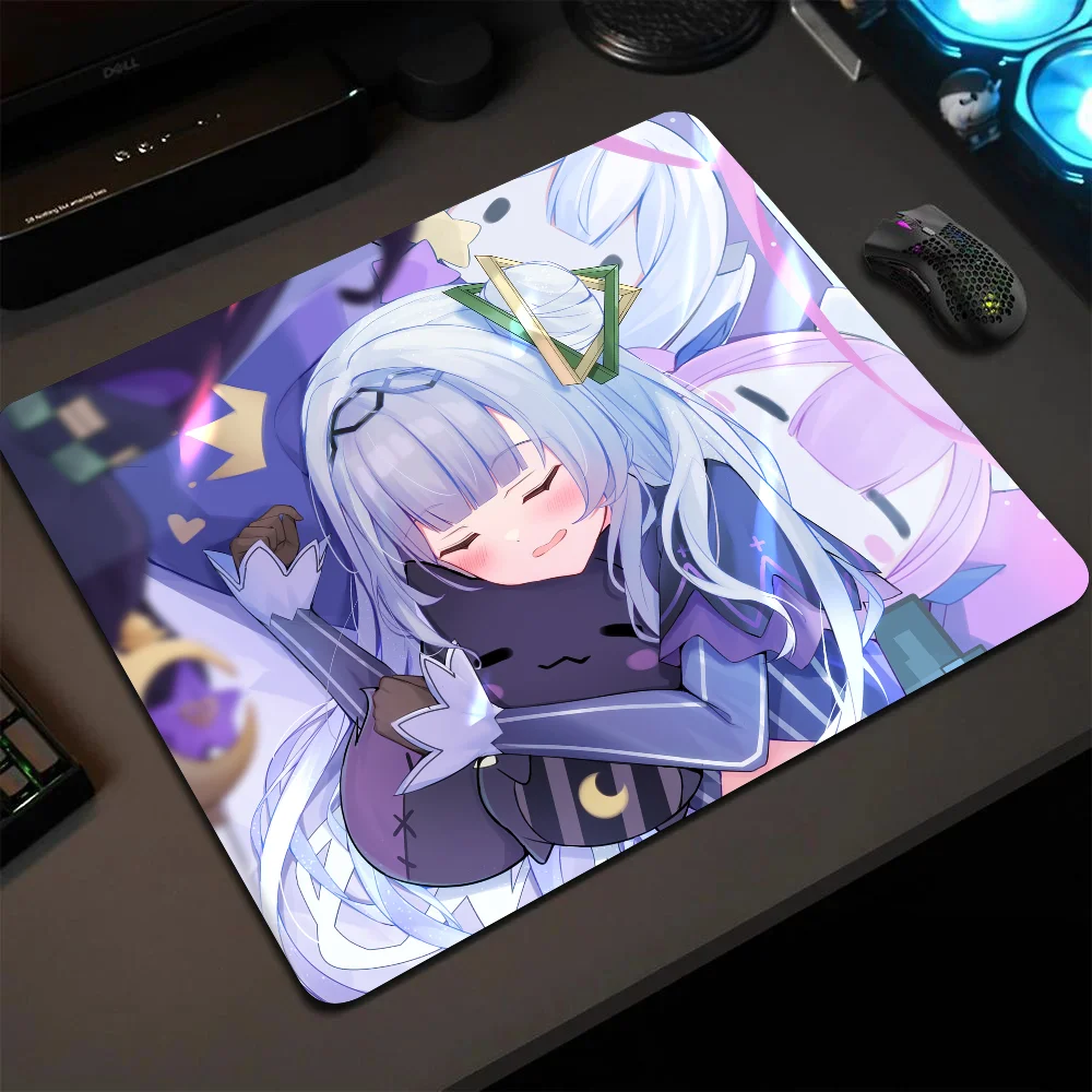 La+ Darknesss Hololive Girl Anime Mousepad Small LockEdge Mouse Pad For Gamers Computer Desk Pad Anti-slip Rubber