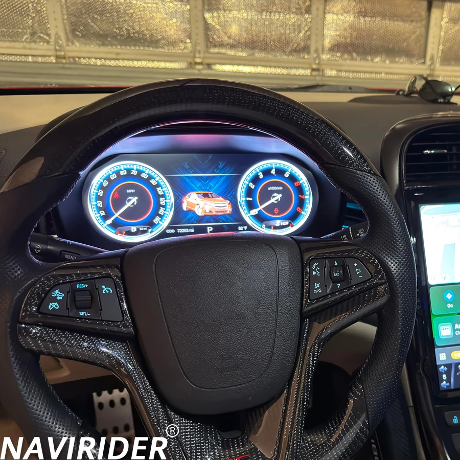 10.25" Car Speedometer For Malibu 8th 2009-2014 LCD Instrument Cluster Virtual Cockpit Speedmeter Dashboard Carplay Navigation