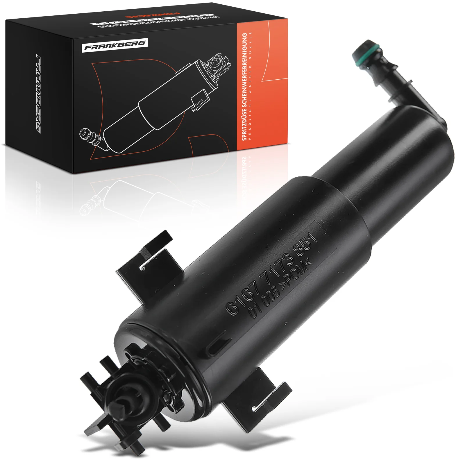 Frankberg 1x koplampenreiniging Waswatermondstuk voorste schakels voor BMW X5 E70 LCI 2007-2013 61677173851 61674286753