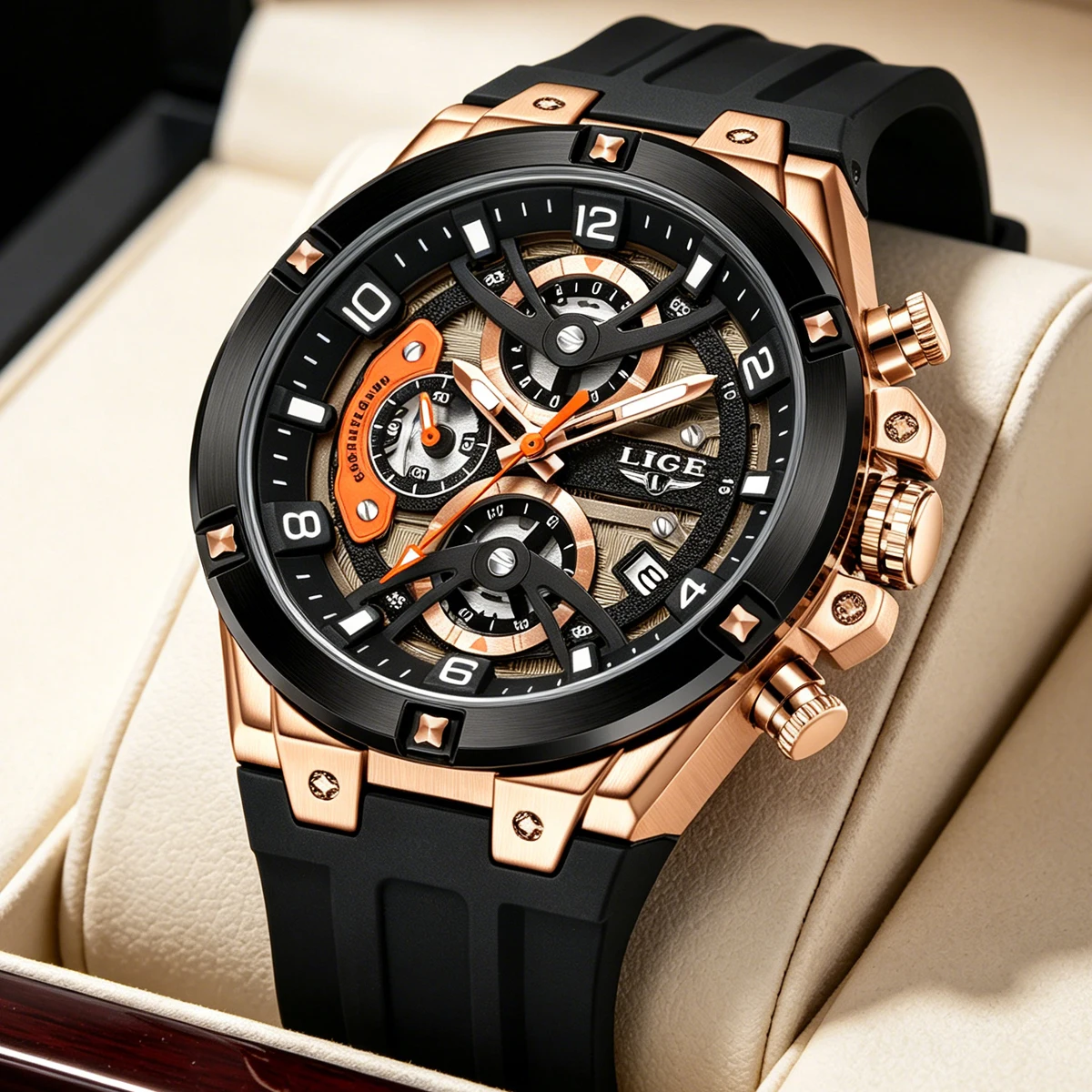LIGE Fashion Classic Men Wristwatches Waterproof Luminous Man Watch Date Week Quartz Sports Watch Men's Watches Reloj Hombre