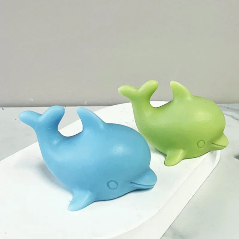 Cute Dolphin Silicone Candle Mold DIY Animal Candle Making Resin Soap Ice Cubes Chocolate Cake Mold Gifts Craft Home Decoration