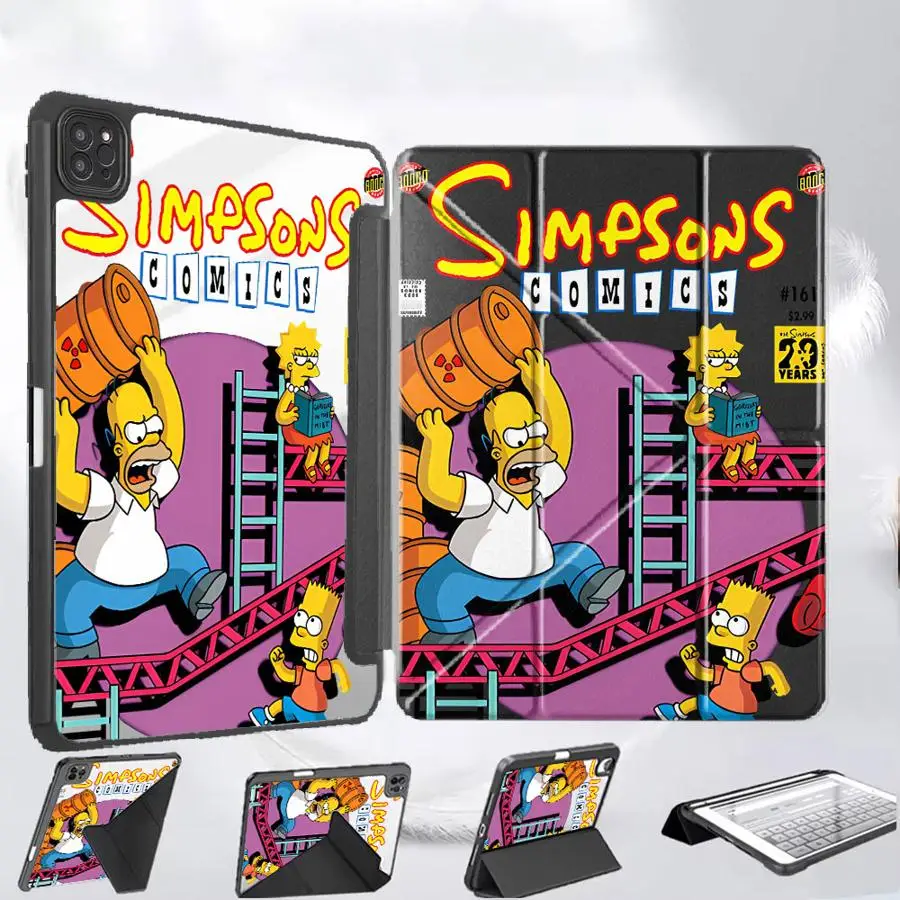 Cartoon The Simpsons Bart Tablet Case For iPad Mini 6 7 Pro 11th 10th 9th 8th 7th 12.9inch Pro 2025 Air 4 5 M3 M2 M4 11inch